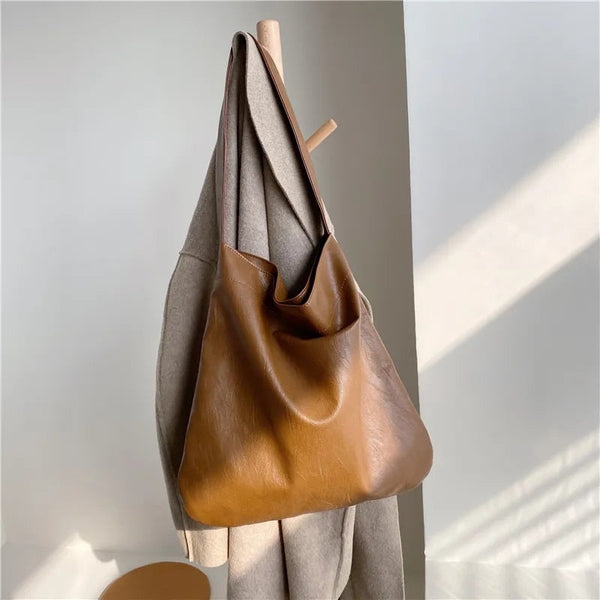 Petit Sac à Main Bandoulière En Cuir Véritable Pour Femme - Marron - Style Minimaliste Et Pratique