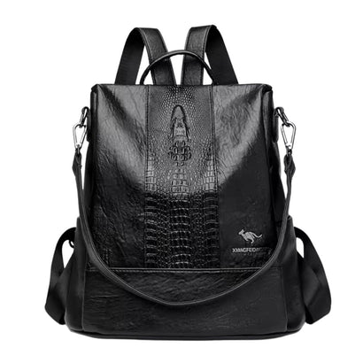 Sac à Dos Femme en Cuir à Motifs Crocodile de Luxe