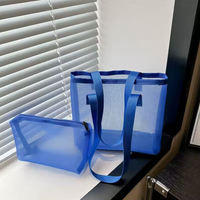 Sac Cabas Femme en Maille Simple avec Fermeture