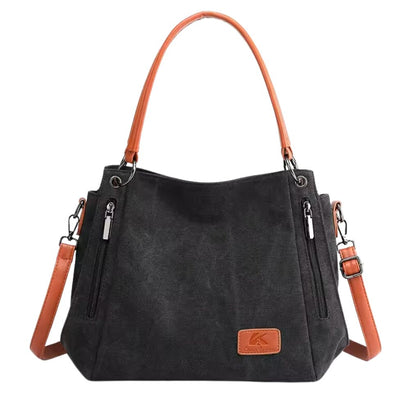 Sac Cabas Toile Multipoches pour Jeune Etudiante