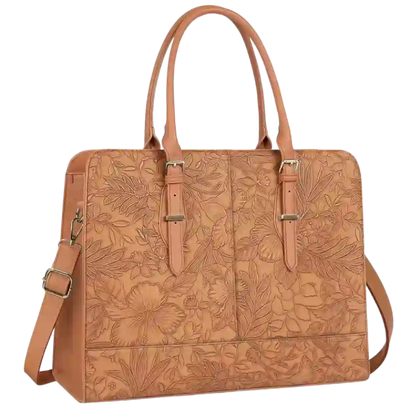 Porte Document Femme Porté Main Chic en Cuir Vintage