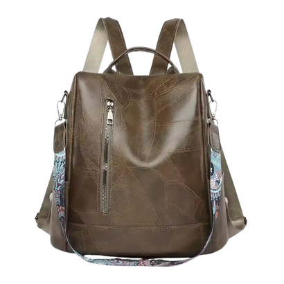 Sac à Dos Voyage Bandoulière Vintage en Cuir Souple