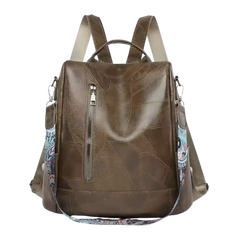 Sac à Dos Voyage Bandoulière Vintage en Cuir Souple