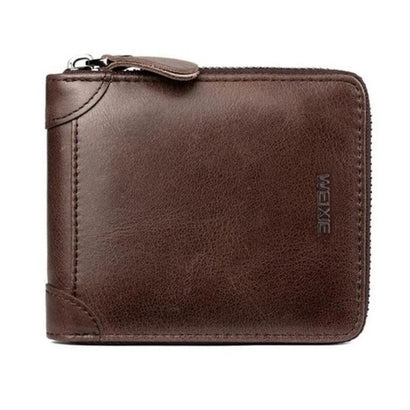 Petit Porte Monnaie à Fermeture Eclair en Cuir Souple