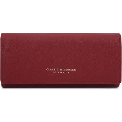 Portefeuille Femme Pratique Long en Cuir