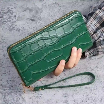 Portefeuille Tendance Holographique Motif Crocodile