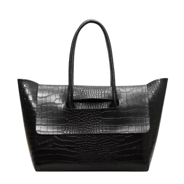 Sac Bandoulière Cuir Porté Main à Motif Crocodile