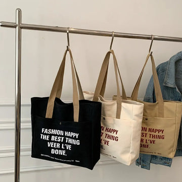 Sac Cabas Tissu à Bandoulière Décontracté pour Etudiante