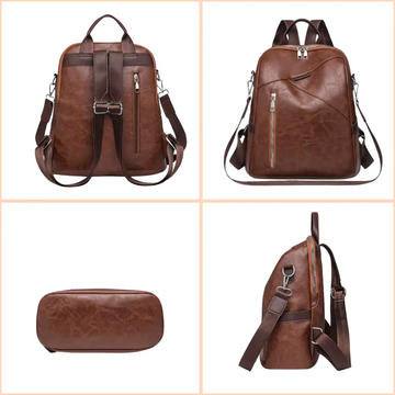 Sac à Dos Femme Fonctionnel Porté Poitrine en Cuir