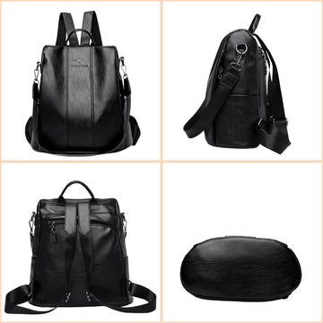 Sac à Main à Dos Anti-vol Vintage en Cuir