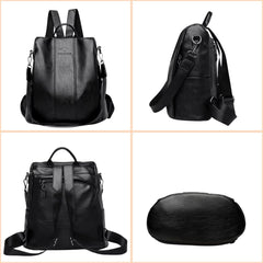 Sac à Main à Dos Anti-vol Vintage en Cuir