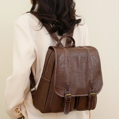 Sac Bandoulière Femme à Dos Vintage en Cuir