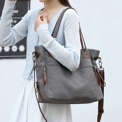 Sac à Main Bandoulière Rétro en Toile de Voyage