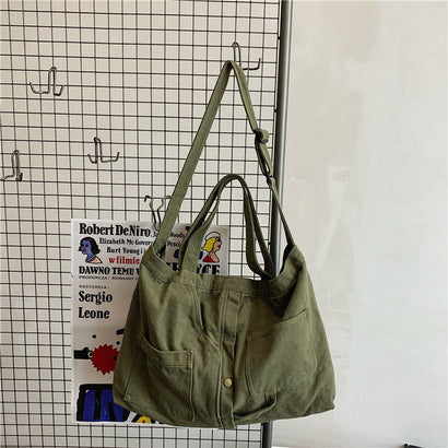 Sac Cabas Femme à Bandouliére en Toile Multipoches