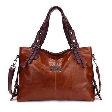 Sac Cabas Cuir Porté Epaule Vintage de Luxe