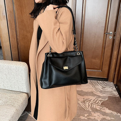 Sac Bandoulière Tendance en Cuir de Grande Capacité