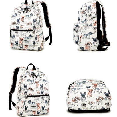 Sac Cartable Femme Etudiante Porté Dos à Motifs Imprimé