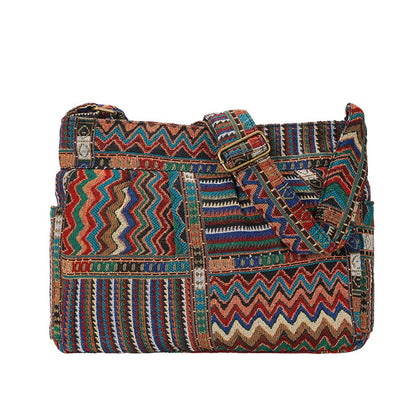 Sac Bandoulière Femme Ethique Boho Rétro en Tissu