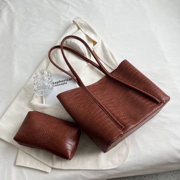 Sac Cabas Femme à Motifs Crocodile en Tendance