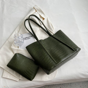 Sac Cabas Femme à Motifs Crocodile en Tendance