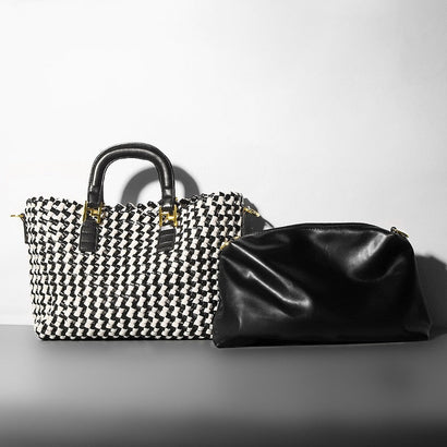 Sac Bandoulière Femme en Cuir Tissé à Tendance